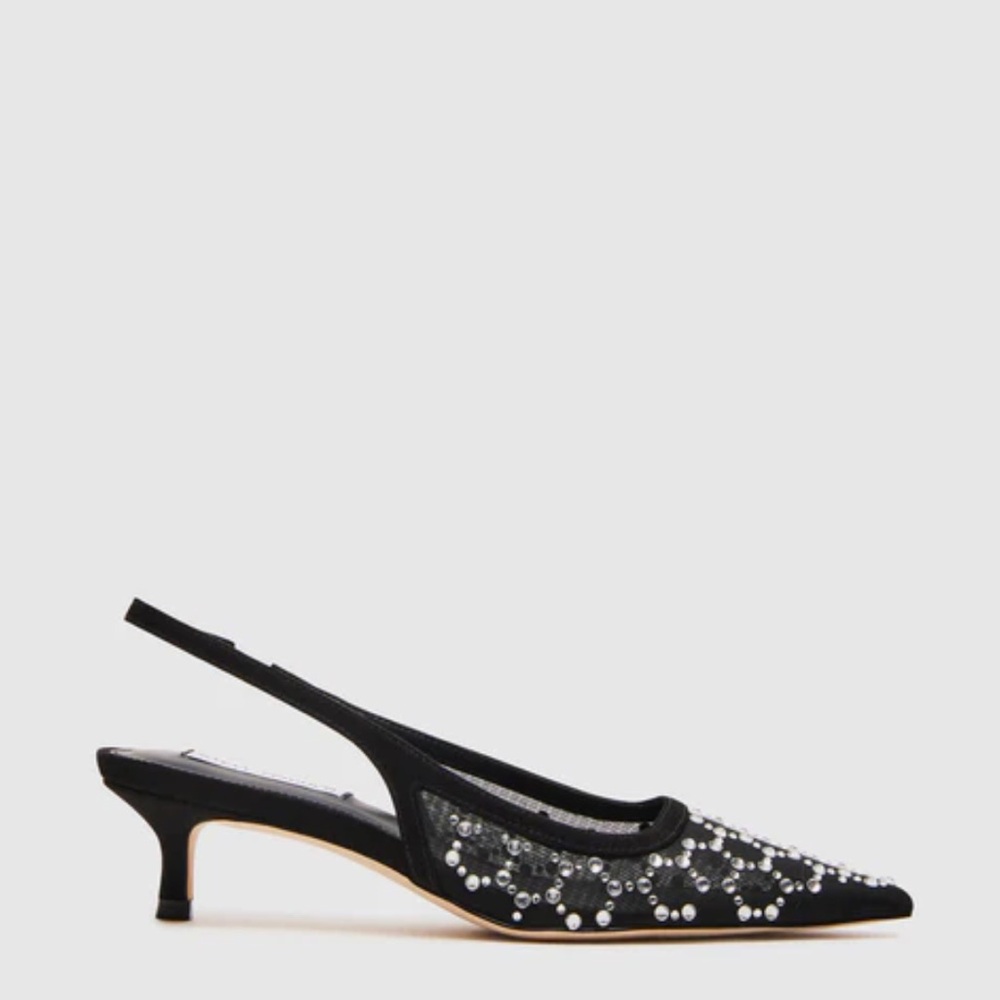 KARI black rhinestone kitten heel - Picture 6 of 10